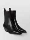 Brunello Cucinelli Leather Ankle Boots Cuban Heel