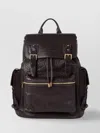 Brunello Cucinelli Leather Backpack Adjustable Straps