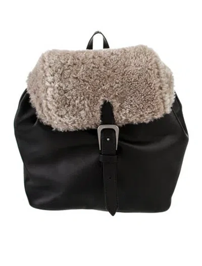 Pre-owned Brunello Cucinelli Leather Backpack In Black