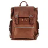 Brunello Cucinelli Men City Backpack In Woven Calfskin And Cowhide Leather In Brown