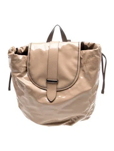 Pre-owned Brunello Cucinelli Leather Backpack In Neutral