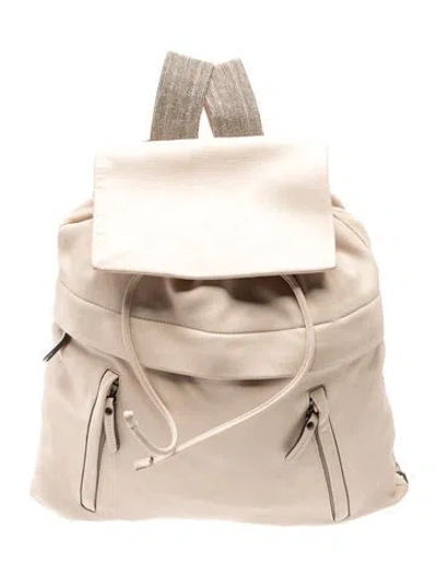 Pre-owned Brunello Cucinelli Leather Backpack In Neutrals