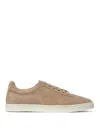 Brunello Cucinelli Suede Low-top Sneakers In Beige