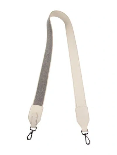 Pre-owned Brunello Cucinelli Leather Bag Strap In Neutral