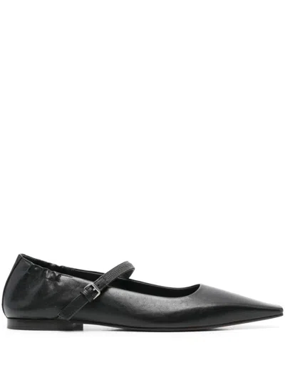 BRUNELLO CUCINELLI LEATHER BALLERINAS