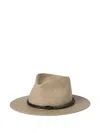 Brunello Cucinelli Women's Straw Fedora With Precious Leather Band In Gold