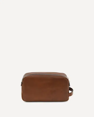 Brunello Cucinelli Leather Beauty Case In Brown