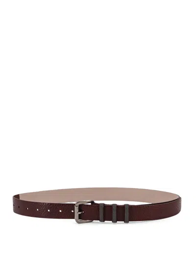 Brunello Cucinelli Buckled Leather Belt In Brown