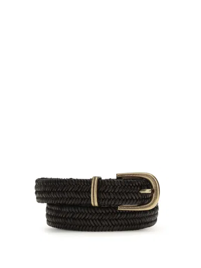 Brunello Cucinelli Leather Belt In Brown