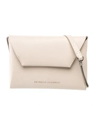 Pre-owned Brunello Cucinelli Leather Belt Bag In Neutral
