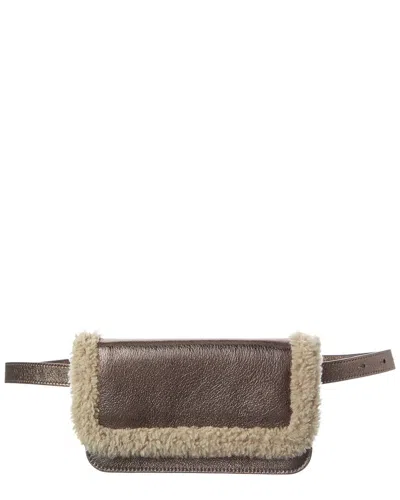 Brunello Cucinelli Leather Belt Bag In Neutral