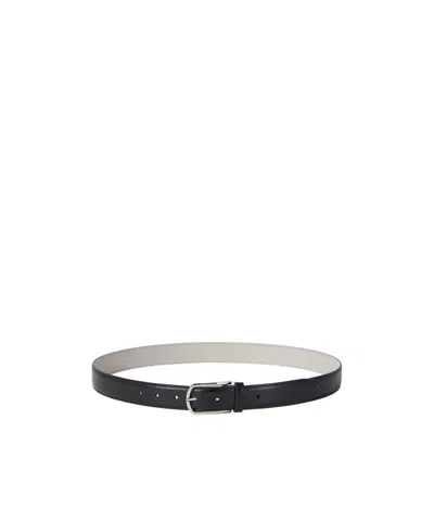 Brunello Cucinelli Leather Belt In Black