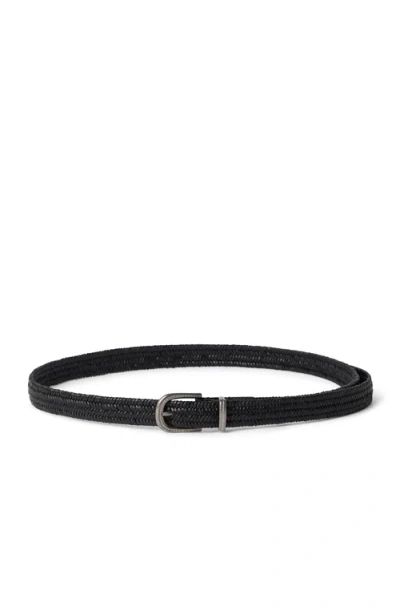 Brunello Cucinelli Leather Belt In Black