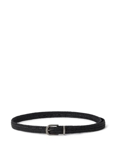 Brunello Cucinelli Leather Belt In Black