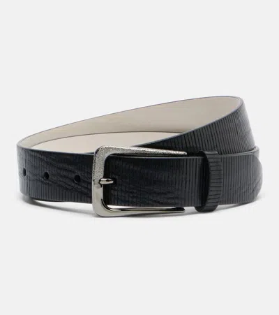 Brunello Cucinelli Leather Belt In Black