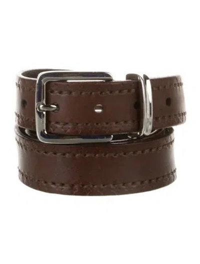 Pre-owned Brunello Cucinelli Leather Belt In Black