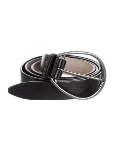 Pre-owned Brunello Cucinelli Leather Belt In Black