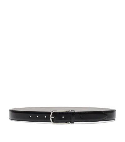 Brunello Cucinelli Smooth Leather Belt In 黑色