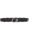 Brunello Cucinelli Belt With Detailed Buckle In Black