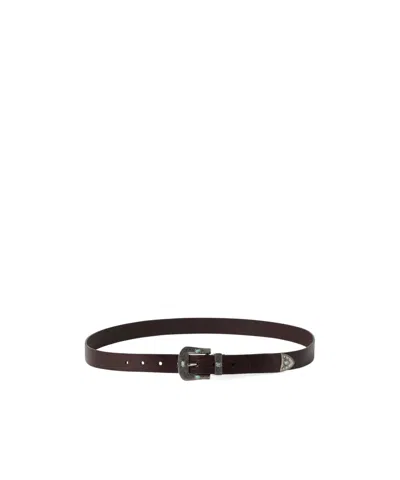 Brunello Cucinelli Leather Belt In Black