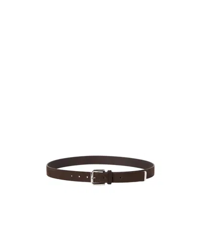Brunello Cucinelli Leather Belt In Black