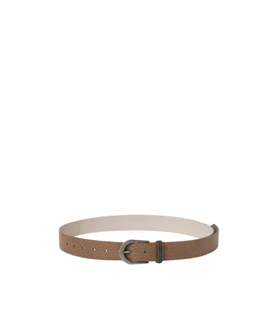 Brunello Cucinelli Leather Belt In Brown