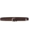 Brunello Cucinelli Men Leather Belt In Brown