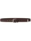 Brunello Cucinelli Men Leather Belt In Brown