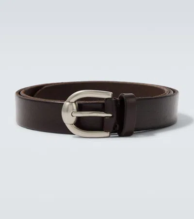 Brunello Cucinelli Leather Belt In Brown