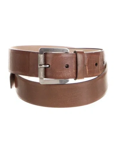 Pre-owned Brunello Cucinelli Leather Belt In Brown