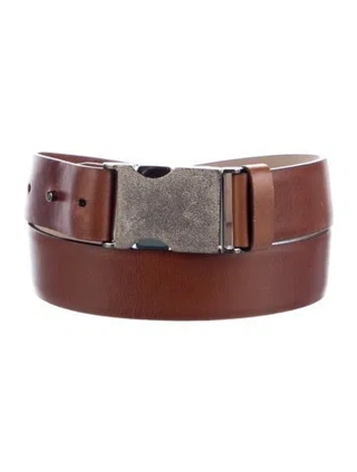 Pre-owned Brunello Cucinelli Leather Belt In Brown