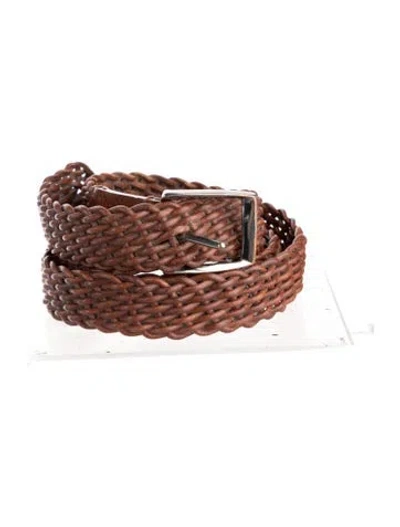 Pre-owned Brunello Cucinelli Leather Belt In Brown