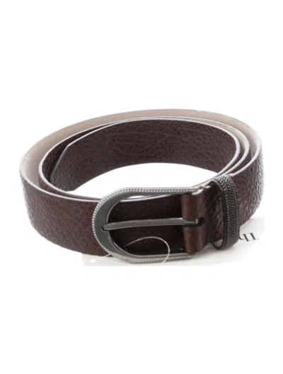 Pre-owned Brunello Cucinelli Leather Belt In Brown