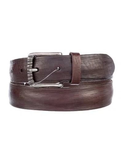 Pre-owned Brunello Cucinelli Leather Belt In Brown