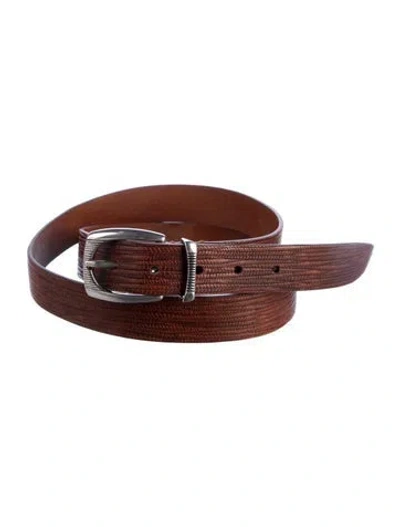 Pre-owned Brunello Cucinelli Leather Belt In Brown