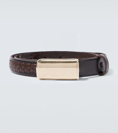 Brunello Cucinelli Leather Belt In Brown