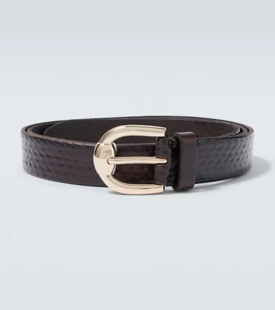 Brunello Cucinelli Leather Belt In Brown