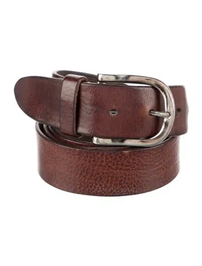Pre-owned Brunello Cucinelli Leather Belt In Brown