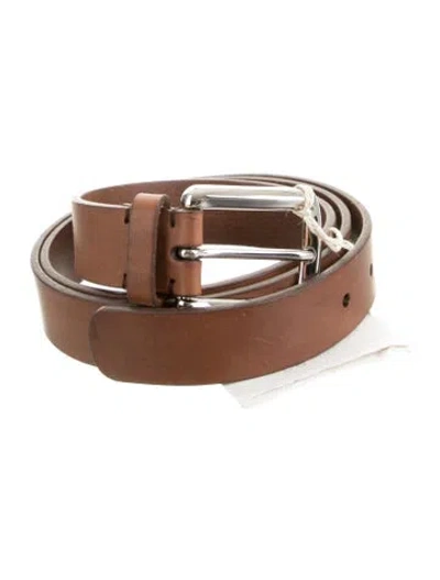 Pre-owned Brunello Cucinelli Leather Belt In Brown