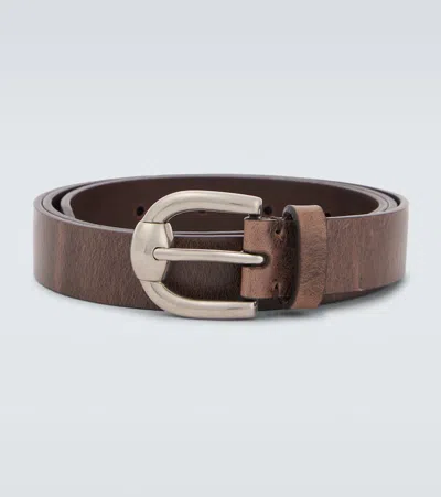 Brunello Cucinelli Leather Belt In Brown