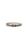 Brunello Cucinelli Leather Belt In Gray