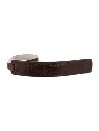 Pre-owned Brunello Cucinelli Leather Belt Kit In Brown