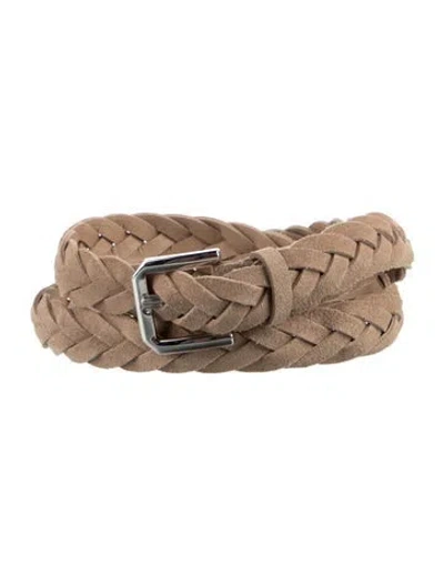 Pre-owned Brunello Cucinelli Leather Belt In Neutral