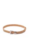 Brunello Cucinelli Men Reversed Braided Belt With Tip In Neutrals