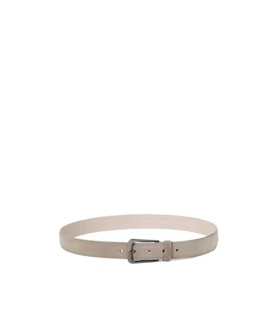 Brunello Cucinelli Leather Belt In Nude