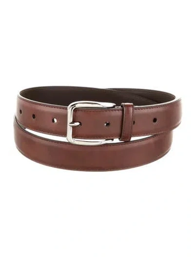 Pre-owned Brunello Cucinelli Leather Belt W/ Tags In Brown