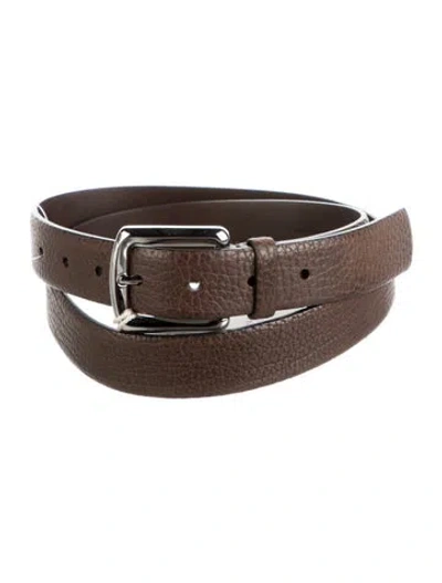 Pre-owned Brunello Cucinelli Leather Belt W/ Tags In Brown