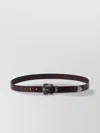 Brunello Cucinelli Leather Belt With Turquoise Stone Embellishments