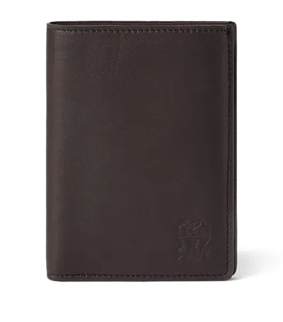 Brunello Cucinelli Leather Bifold Card Holder