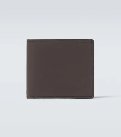 Brunello Cucinelli Leather Bi-fold Wallet In Brown
